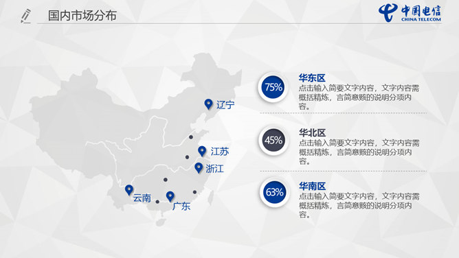 中国电信员工专用PPT模板