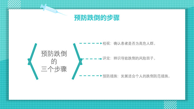 跌倒的预防和护理PPT模板