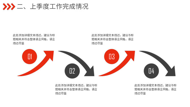 红色月度季度工作总结汇报PPT模板