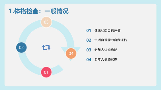 老年人健康管理PPT模板