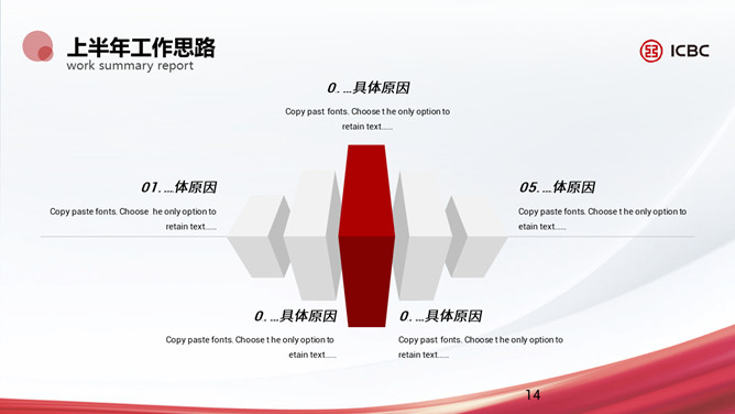 简洁工商银行专用PPT模板