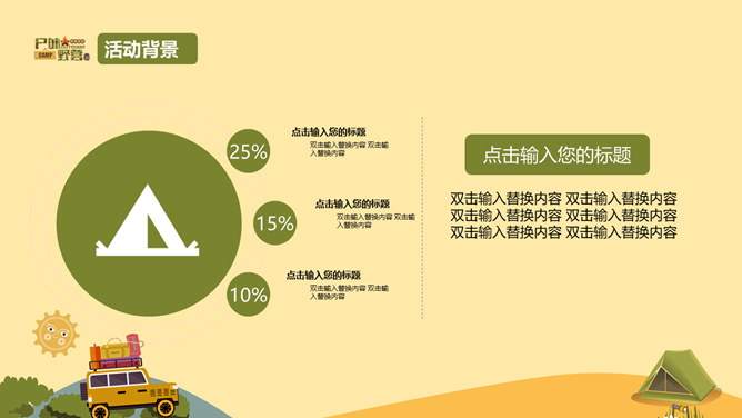 旅行户外野营露营活动策划PPT模板