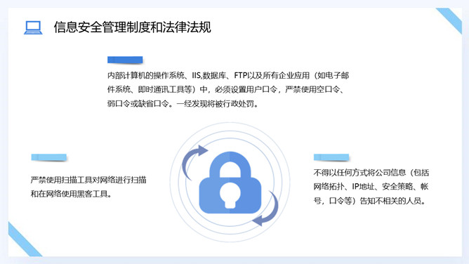 网络信息安全意识培训PPT模板