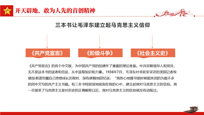 红船依旧初心不忘PPT模板