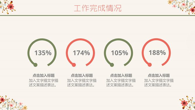 唯美藤蔓花朵花枝PPT模板