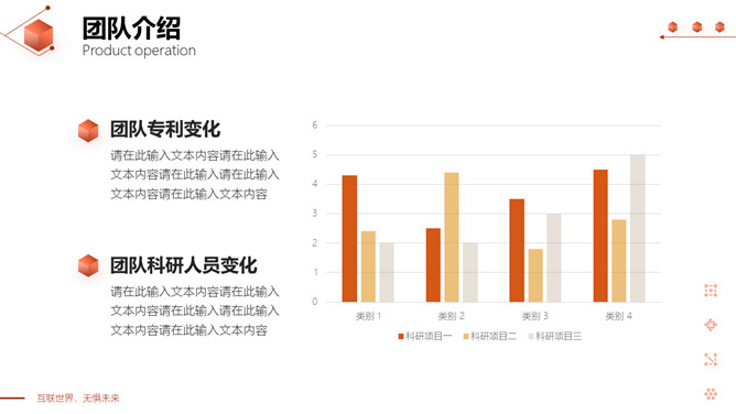 立方体科技风网络技术项目介绍PPT模板