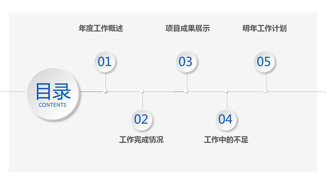 极简微立体工作汇报PPT模板