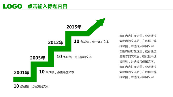 清爽绿色年终工作汇报PPT模板