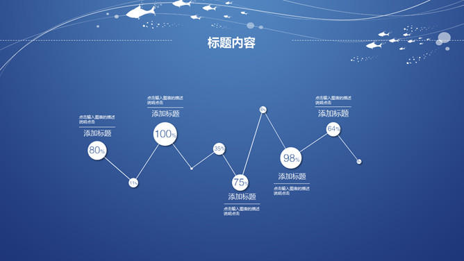 创意线条极简蓝色通用PPT模板