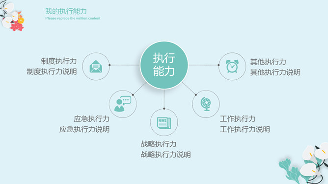 清新文艺个人简历PPT模板