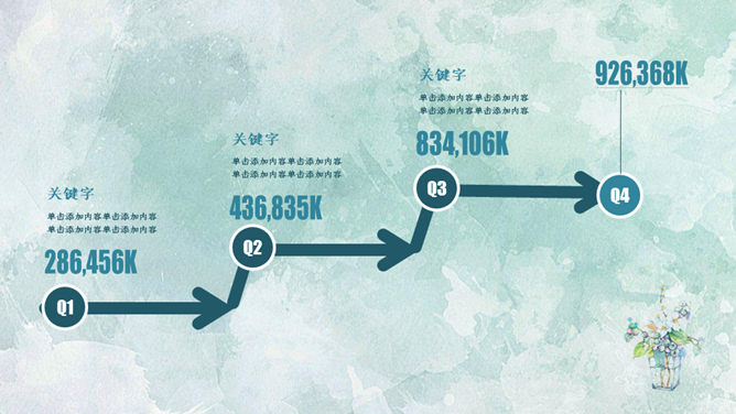 简约夏日清爽薄荷绿PPT模板