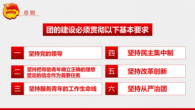 团员共青团章程PPT模板