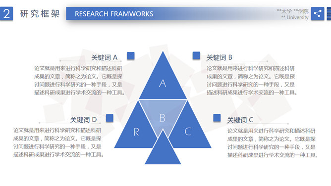 清爽毕业论文答辩PPT模板