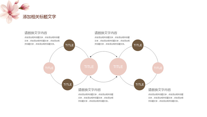 淡雅唯美花卉通用PPT模板