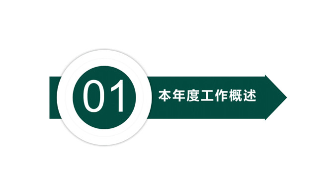 绿色简洁大方工作汇报PPT模板