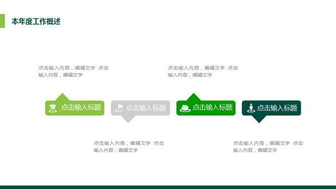 绿色简洁大方工作汇报PPT模板