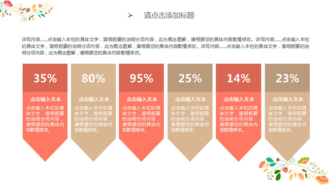 唯美自然花朵工作汇报PPT模板