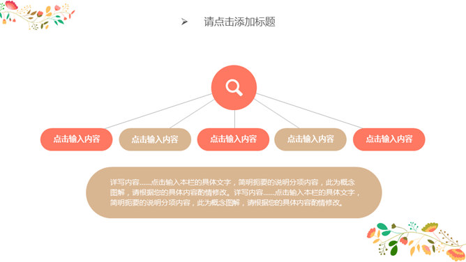 唯美自然花朵工作汇报PPT模板