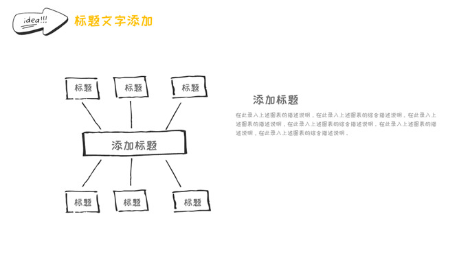 简约创意灯泡手绘风PPT模板