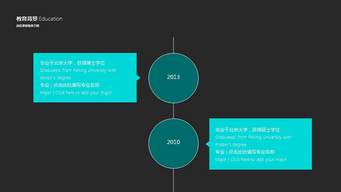 动态简洁个人简历PPT模板