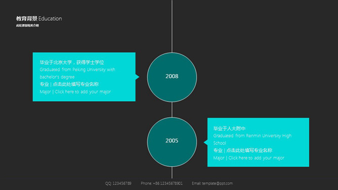 动态简洁个人简历PPT模板