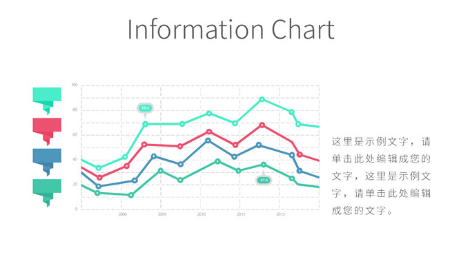 多图表清新简约商务PPT模板