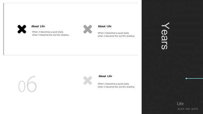 黑白简约创意设计PPT模板