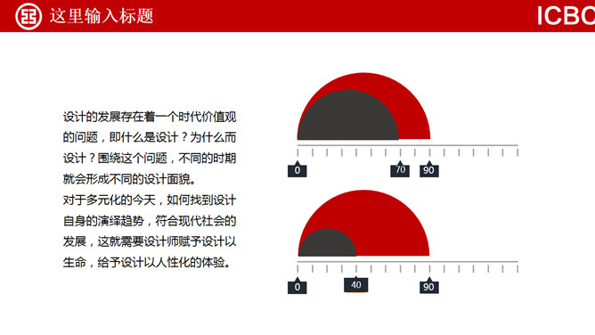 中国工商银行总结汇报PPT模板