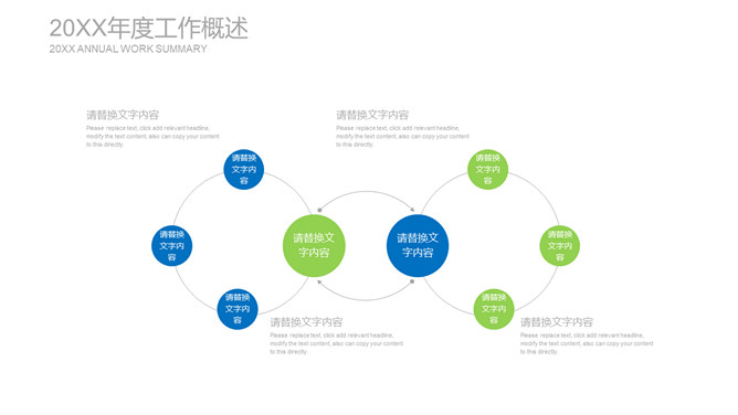 清爽蓝绿年终述职报告PPT模板