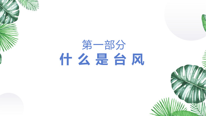 防台风安全教育班会课件PPT模板