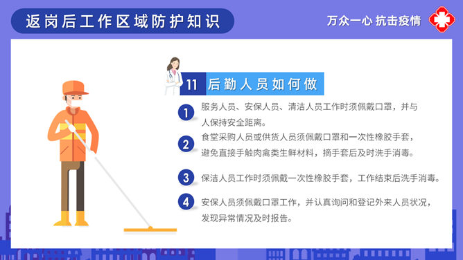 返岗复工新冠病毒预防PPT模板