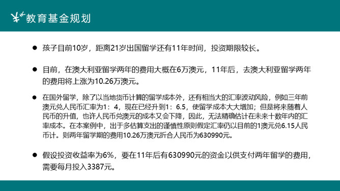 投资理财案例分析PPT模板