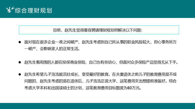 投资理财案例分析PPT模板