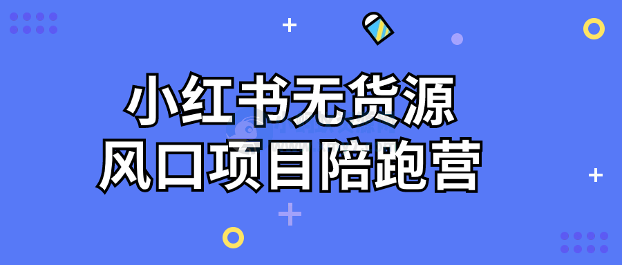 小红书无货源风口项目陪跑营