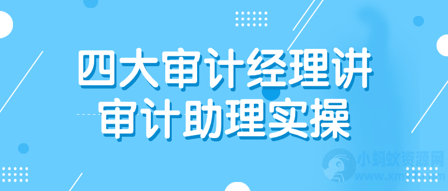 四大审计经理讲审计助理实操